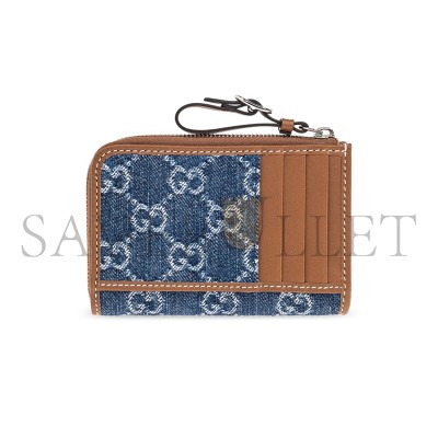 GUCCI GG EMBLEM ZIP CARD CASE 821804 (13*8.5*3cm) GUCCI GG EMBLEM ZIP CARD CASE 821804 (13*8.5*3cm)